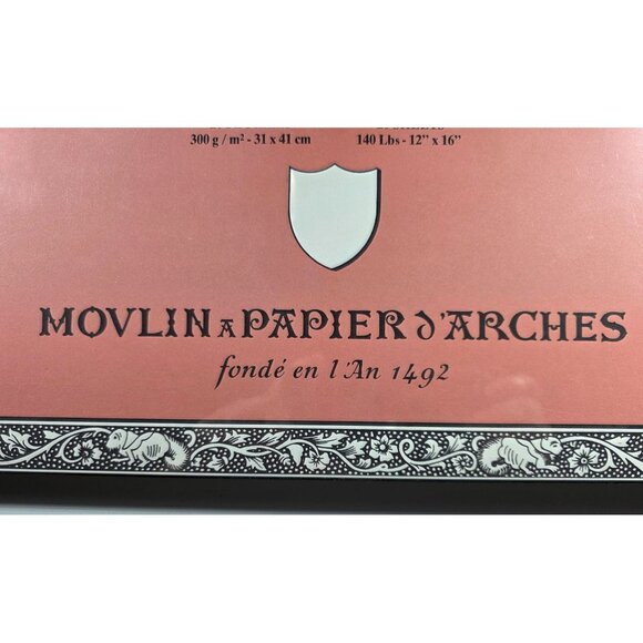 Arches Aquarelle Watercolor Block 12x16 140 Lb 100% Cotton Hot Pressed 20 Sheets - Picture 3 of 6